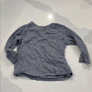 Old Navy Heathered Blue Kids Long Sleeve Tee